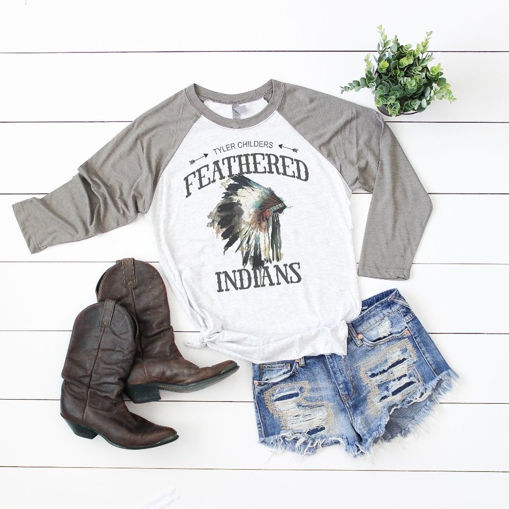 Tyler Childers Feathered Indians 3/4 Sleeve Shirt